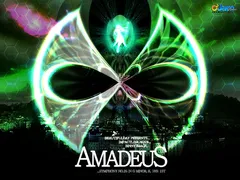 Song jacket: a stylised green fractal butterfly above the word Amadeus.